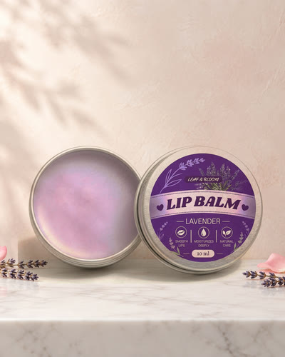 Leaf & Bloom Lip Balm in lavender