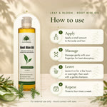 How to use, in four steps: apply a small amount to the scalp and hair, massage gently with your fingertips, leave it on for a few hours or overnight with no need to wash it out, three to four times a week. Along the foot: for external use only, avoid contact with eyes